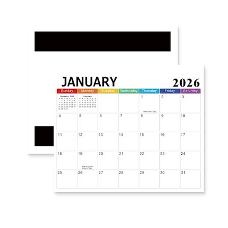 Kalender 2026.1-2027.6 Kreativ Planlegger, Enkel Kontor- og Livsjournal, Farge