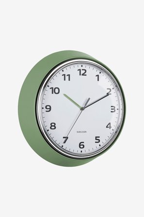 Karlsson - Veggklokke Modern Retro - Grønn - Veggklokker & bordklokker - Fra Homeroom