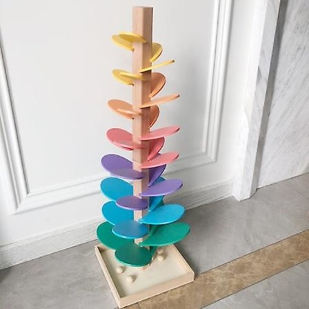 Regnbue Musikktre Rullende Kulebane Leke i Tre