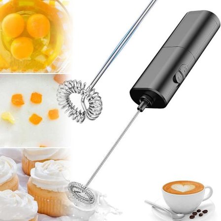 Mini elektrisk piskeris, mælkeskummer, mixer, mini skummer, mini kaffepisker A