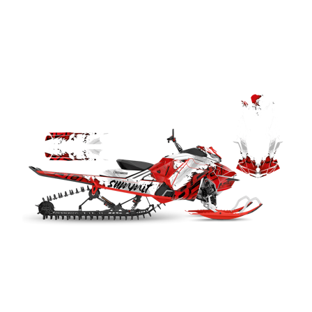 SweTown Dekalkit Octo-Red-White - Ski-Doo Summit X 850 E-Tec 175 2018-2022