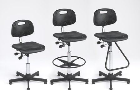 Global Stole 5130100 Arbetsstol 460-580 mm, svart, Garageinredning & förvaring