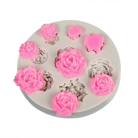3D Blomma Silikonform Tårtdekoration Topp Silikon Jello Socker Choklad Fondantformar