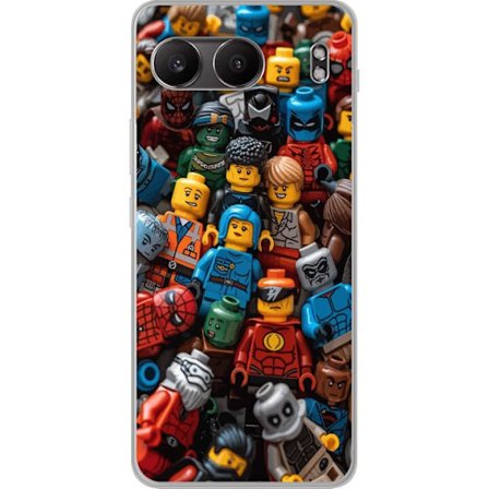 Kompatibel Mobilcover til OnePlus Nord 4 Farverig samling af byggefigurer og mini-figurer i livlig mix legende design perfekt til fans af samlingsfigu