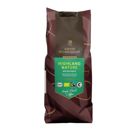ARVID NORDQUIST Kaffe Highland Nature Bönor 1kg - Lyreco - Kök och servering - Kaffe och te - Hela Bönor