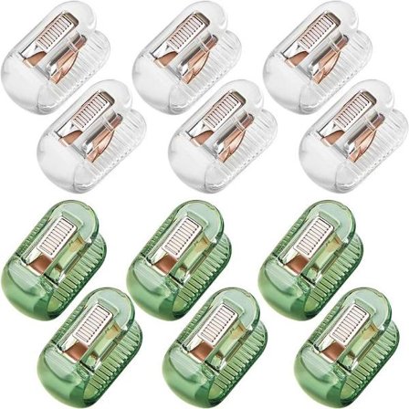 (Klar, Grønn) Dynetrekk Klemmer Sett med 12, Laken Klemmer for Sengetøy