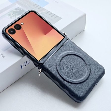 Samsung Z Flip 6 puhelin kotelo, magneettinen suojakuori, musta