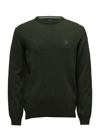 Superfine Lambswool Crew T-shirts Long-sleeved Grön GANT