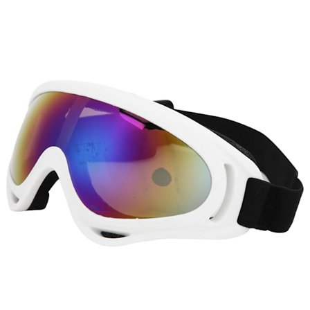 PC Vindtætte Skibriller Motorcykel Unisex Udendørs Sport Cykelbriller til Voksne Børn Hvid Ramme Farve Linse