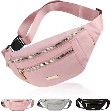 Taljetaske, vandtæt løbe-taljetaske til mænd og kvinder, justerbare bælte-taljepakker til udendørs, sport, vandring, rejser