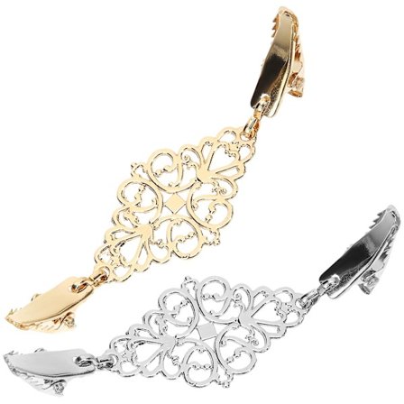 2 st Brochnålar Skjortor Hals Krage Spetsar Tröja Klämma Nål Blus Lapel Nål