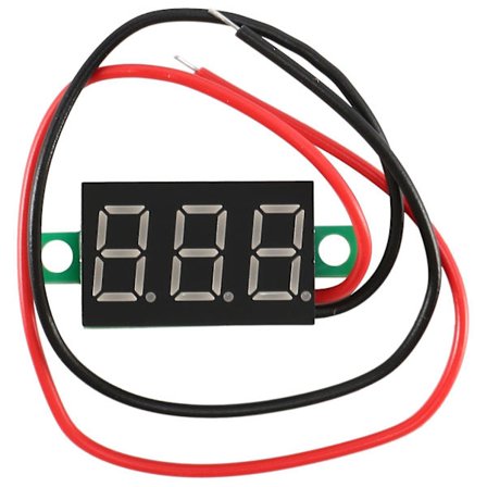 Mini digital voltmeter LED spenningsdisplaypanel meter 3,3-30v grønn LED