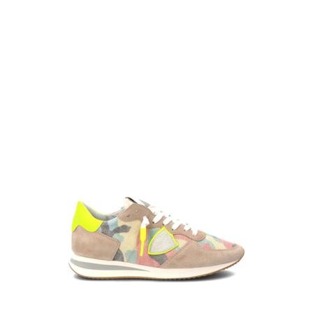 Philippe Model, Camouflage Sneakers Beige, Dames, Maat:38 EU,rubber