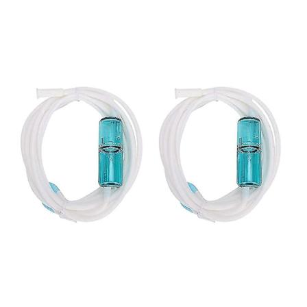 2 stk nesesyreledning elastisk silikon oksygenledning nesekanyle oksygenslangekoblinger white