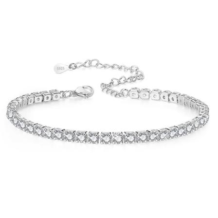 Ilver Tennis Ankelarmbånd For Dame,Sterling Sølv Ankelarmbånd,Zirconia Dame Ankelarmbånd,julegave Til Kvinner,jente