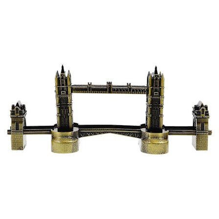 Vintage Samlarobjekt London Tower Bridge Metall Byggnad Heminredning Bordsdekoration 1-pack Arkitektonisk Skulptur (FMY)