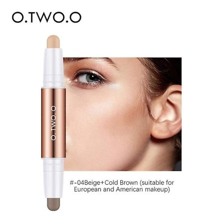 O.two.o 3d Dubbelsidig Makeup Highlighter V-Face Concealer Contouring Bronzers Highlighters Pen Kosmetisk Makeup Contour Stick