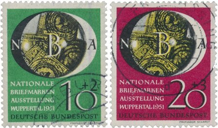 Tyskland 1951 - MICHEL 141-142 - Stemplet