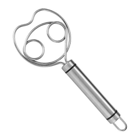 Rustfrit stål piskeris til madlavning, bagepiskeris, traditionelt brødblandingsværktøj til mel