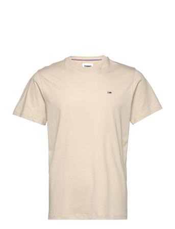 Tjm Classic Jersey C Neck T-shirts Short-sleeved Beige Tommy Jeans