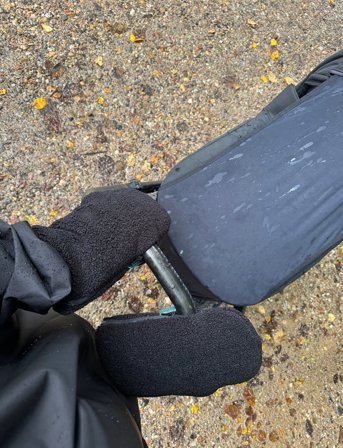 KongWalther Stroller Gloves Black Teddy - Black - ONE SIZE