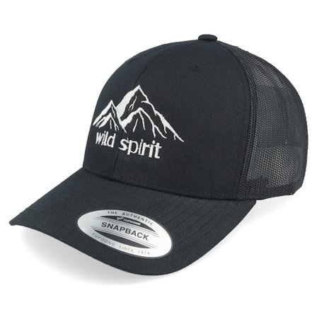 Wild Spirit - Svart trucker Caps - Mountain Wild Spirit Black Trucker @ Hatstore