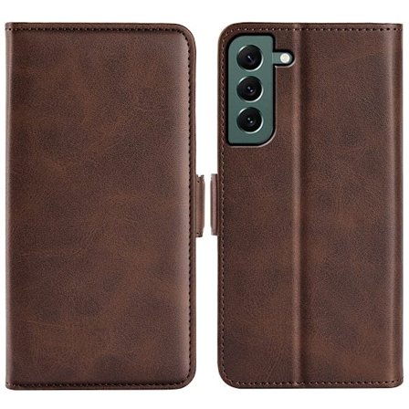 SKALO Samsung S23 Plus Premium Wallet Lompakkokotelo - Ruskea