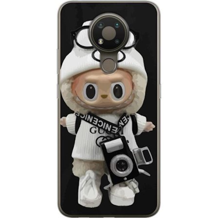 Yhteensopiva Puhelinkuori Nokia Nokia 3.4 Tyylikäs muotoilijafiguuri kameralla ja katutyyliä, leikkisä keräilyfiguuri trendikkäässä kaupunki-es