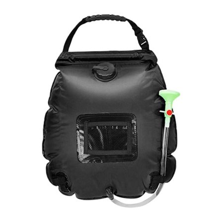 Solar Dusjpose 20L Stor Kapasitet Vannlagring Badeutstyr for Utendørs Camping Svart 20L