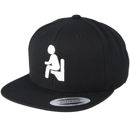 Iconic - Černá snapback Kšiltovka - Toilet Man Black Snapback @ Hatstore