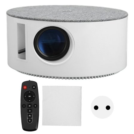 Mini Projektor 1080P FHD 9000 Lumen Fjernbetjening Stereo Højttaler Bærbar Hjemme Udendørs Projektor 100-240V EU Stik