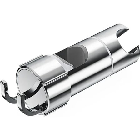 Justerbar duschhuvudhållare med 2 krokar för 19-22 mm duschhuvuden, universell för 16-27 mm stänger, ABS Krom, enkel installation