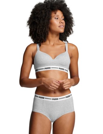 PUMA Puma Women Padded Top 1P Hang - Grey - XS