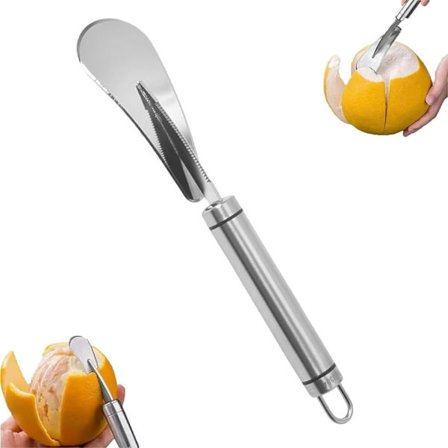 Ny Grapefruktflasköppnare i rostfritt stål, Fruktskalare i rostfritt stål av livsmedelskvalitet, Apelsinskalare