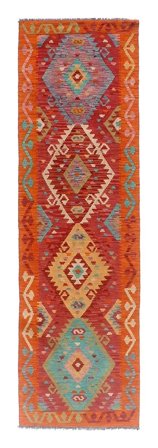 Mały Kilim Afgan Old Style Dywan 78X296 Wełna