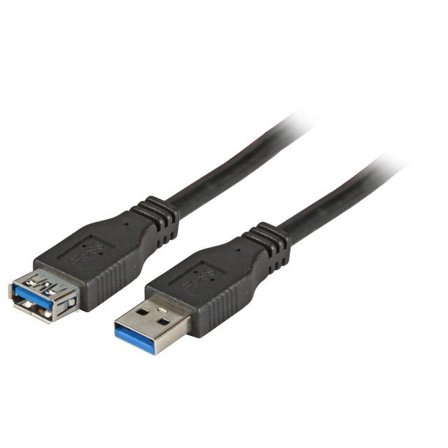 EFB ELEKTRONIK USB3.0 Verlängerungskabel A-A,St.-Bu.,1,8m,schwarz,Premium
