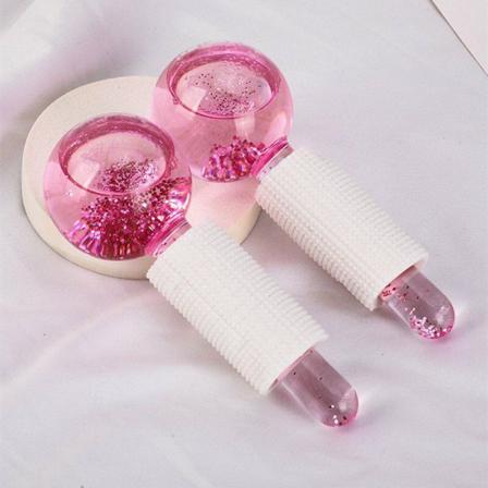 Ansiktsmassage Ice Globes Ögonhals Kylbollar Glitter