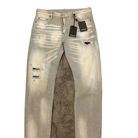 Grå Dsquared2 jeans med slitningar