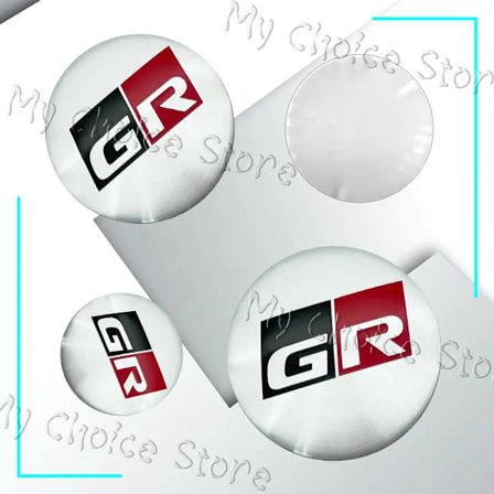 4 st 56mm Bildekoration GR Sport Logo Navkapslar Center Dekal För Toyota Corolla Yaris Camry Prius Rav4 Tillbehör D