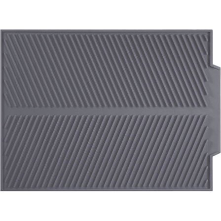 Grey Dish Drying Mat for Kitchen Counter, Large Silicone Dish Drying Mat, Easy Clean Non-Slip Heat Resistant Sink Mat, Foldable Dish Drying Rack Mat