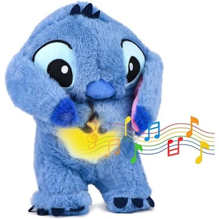 Åndedrætsdyr Plys - Beroligende krammedyr med realistisk vejrtrækning, lys & musik til angstlindring, perfekt søvnkammerat