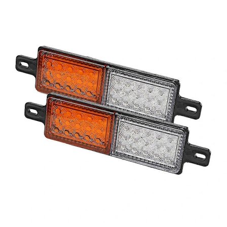 2X Universaali 30 LED Bullbar Etuvilkku Sivumerkkivalo 10-30V Pysäköintivalo Amber Valkoinen