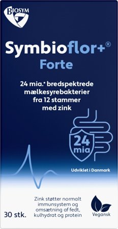 Biosym Symbioflor+ Forte 30 kaps., Helse & Madvarer, Ingredienser, Mælkesyrebakterier