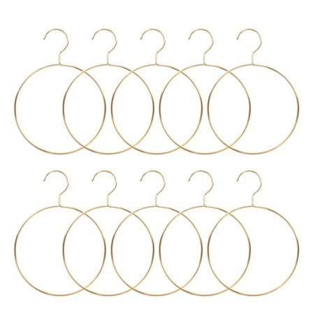 10 stk Stryk rundt skjerf Ringhenger Beltestativ Sklisikkert slipshengende kroker Skap Organisering Oppbevaringsholder for slips Skjerf Håndkle