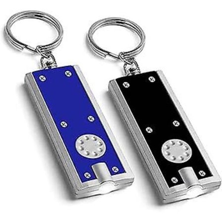 2 stk. Lille lommelygte til camping Mini lommelygter Batteridrevet Lille LED lommelygte Nøglering lommelygte til camping