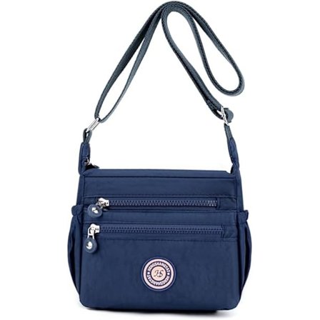 Dame Multi-lomme Casual Crossbody Håndvesker Vanntett Skulderveske Nylonvesker