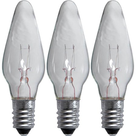 Star Trading - Reservlampe julebelysning 305-01 E10 3-pack Transparent