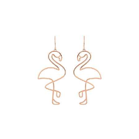 1 Par (Gull) Flamingo Ørepynt, Personlighet Overdreven Trend