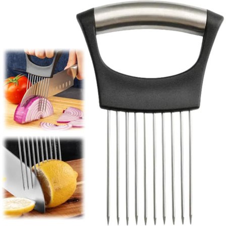 Løgskærer i rustfrit stål, citronskærer, grøntsagsskærer, hakke- og skærehjælpeværktøj til kød, løg, tomat, køkkenredskaber til hjemmet