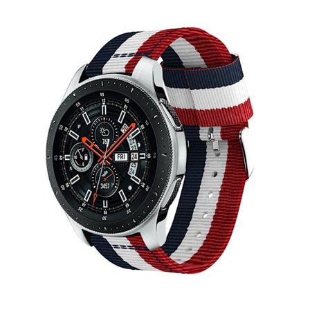 Nylonarmband Samsung Galaxy Watch 46mm Blå/Vit/Röd